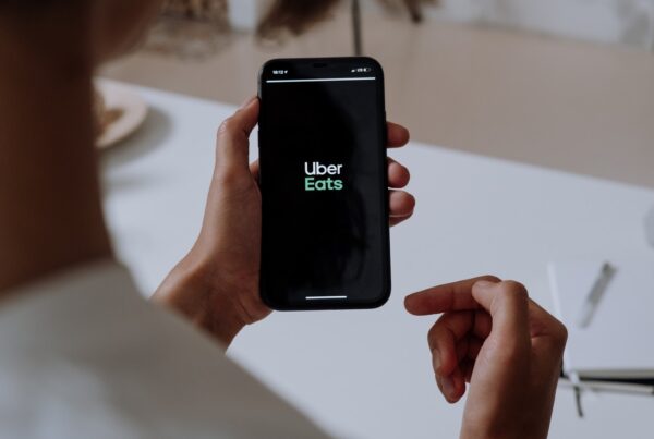 UberEats on a phone
